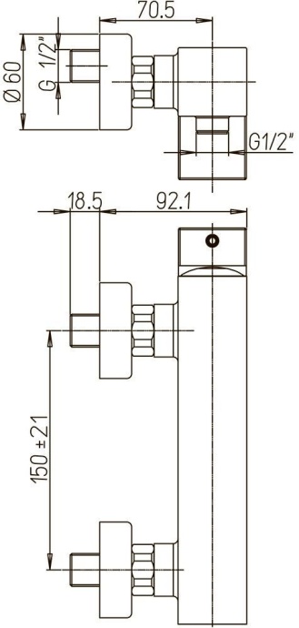 Смеситель для душа Paini Dax 84CR511R - 1