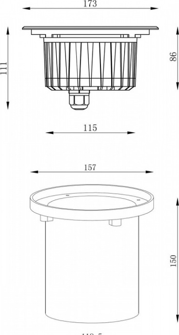 Встраиваемый в дорогу светильник Deko-Light Canum 730454 - 1