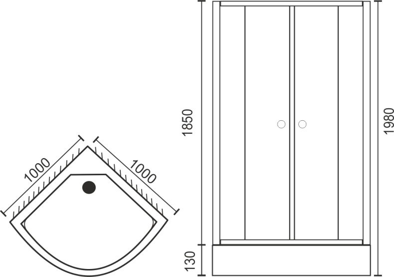 Душевой уголок Royal bath  100x100 см (RB 100HK-C) RB100HK-C - 6