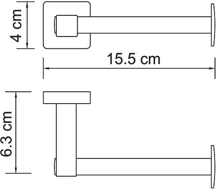 Держатель туалетной бумаги Wasserkraft Lippe K-6596 - 2