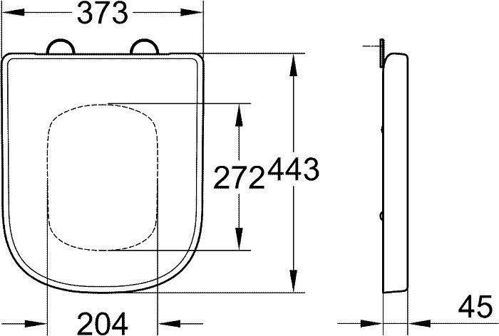 Чаша для унитаза подвесного Grohe Euro Ceramic 39328000 - 9