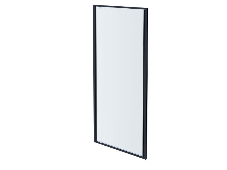 AQ ARI PI 10020BL Душевая дверь, распашная 1000x2000 профиль черный, стекло прозрачное - 0
