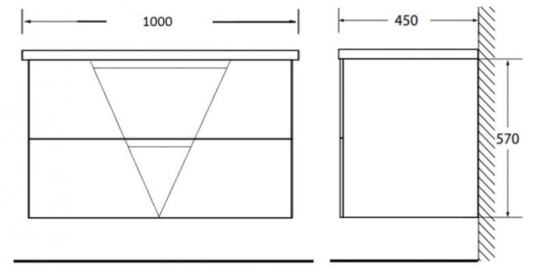 Тумба с раковиной BelBagno Vittoria 100 белый - 13