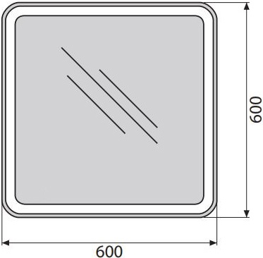 Зеркало BelBagno SPC-MAR-600-600-LED-BTN - 4