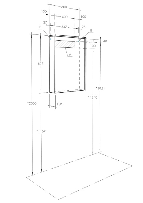 Зеркало-шкаф Aquaton Стоун 60 R с подсветкой светлое дерево 1A231502SX850 - 5