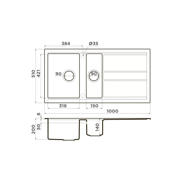 Мойка кухонная Omoikiri Kitagawa Artceramic/leningrad grey  4993804 - 1