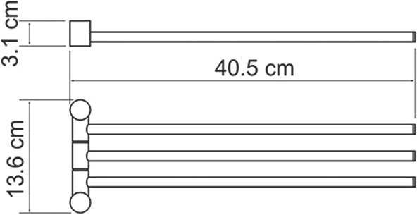 Полотенцедержатель Wasserkraft K-1533 - 3