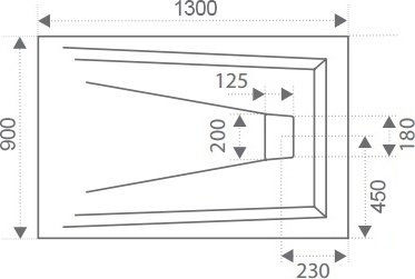 Поддон для душа Good Door Атриум 130x90 с ножками и экраном - 4