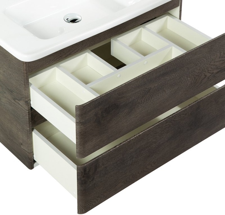 Тумба с раковиной BelBagno Albano 80 темное дерево не - 4