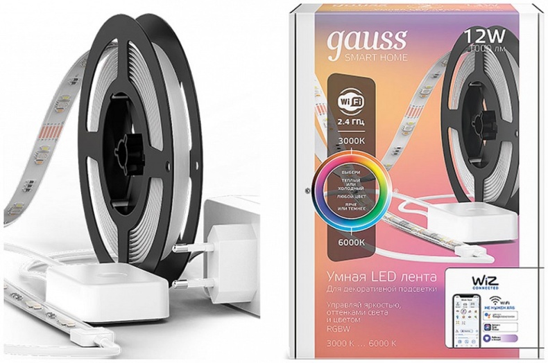 Светодиодная лента Gauss Smart Home 4W/m 54LED/m RGBW 3M 5010122 - 0