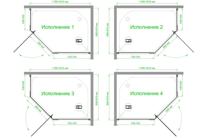 Душевой уголок Royal Bath TR 90х120 профиль белый стекло прозрачное RB1290TR-T - 3