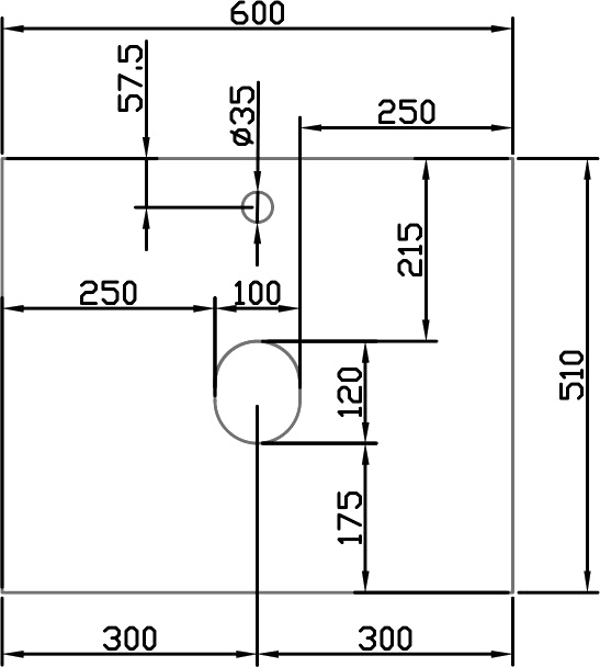 Столешница с раковиной DIWO Элиста 60 светлое дерево, с раковиной Moduo 50 Square 554627 - 8