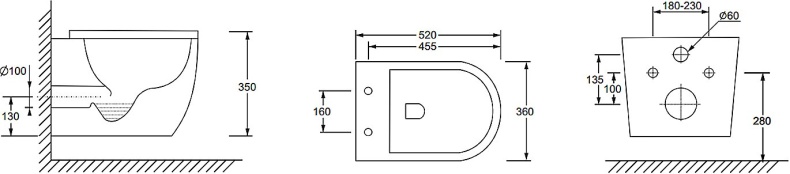 Унитаз подвесной Ceramica Nova Mia Rimless CN1805 - 6