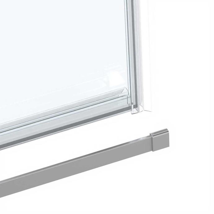 Душевой уголок Vincea Como Soft 110х100 профиль хром стекло прозрачное VSR-1CS1011CL - 9