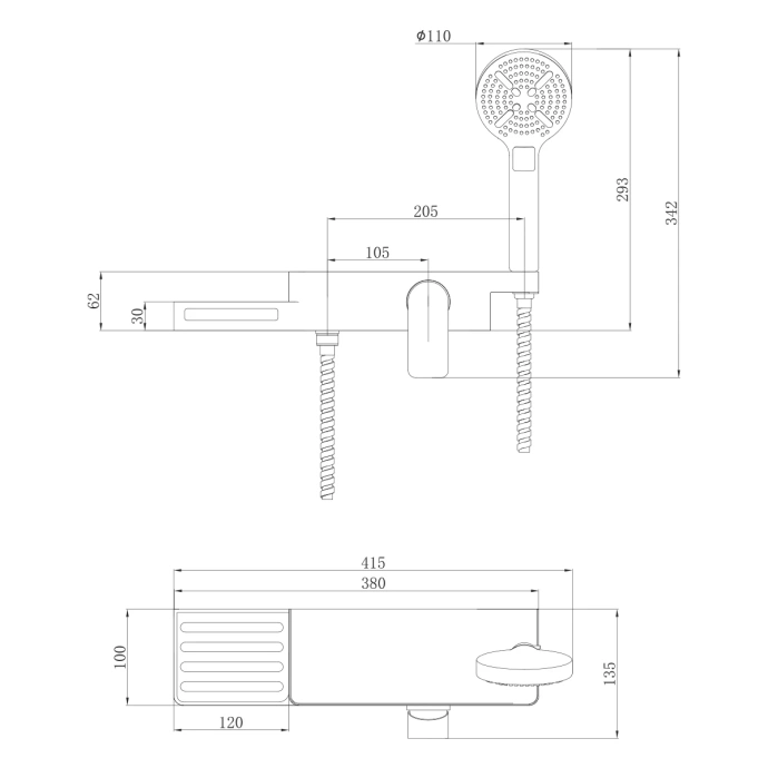 Смеситель Lemark Unibox LM6903CW для душа, хром-белый - 1