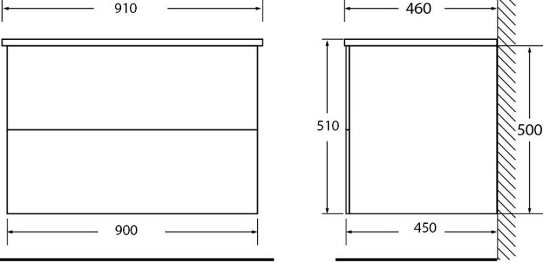 Тумба с раковиной BelBagno Kraft 90 rovere galifax bianco - 5