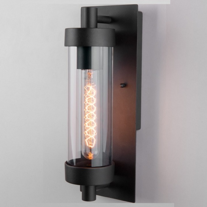 Уличный настенный светильник Elektrostandard Pipe D 35151/D чёрный a058261 - 0