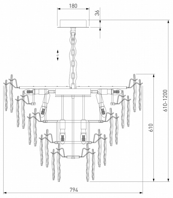 Подвесная люстра Bogate's Leaf 369 - 3