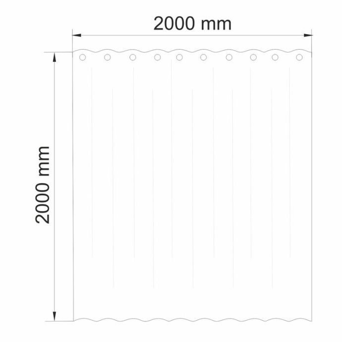 Штора для ванной WasserKraft Aland 200x200 бежевый SC-85104 - 2