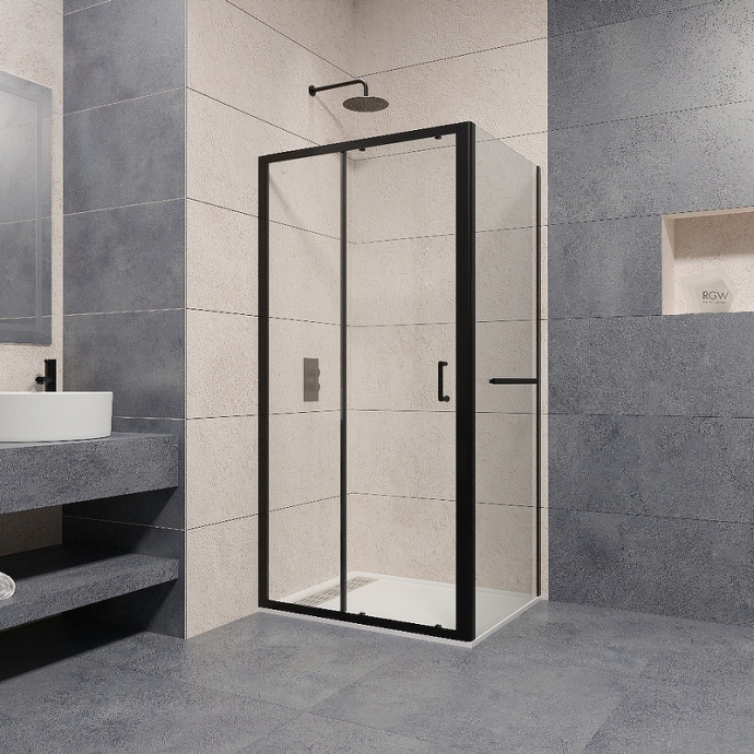 Душевой уголок RGW Passage PA-74-1B 120x100 профиль черный стекло прозрачное 4108741120-14 - 1