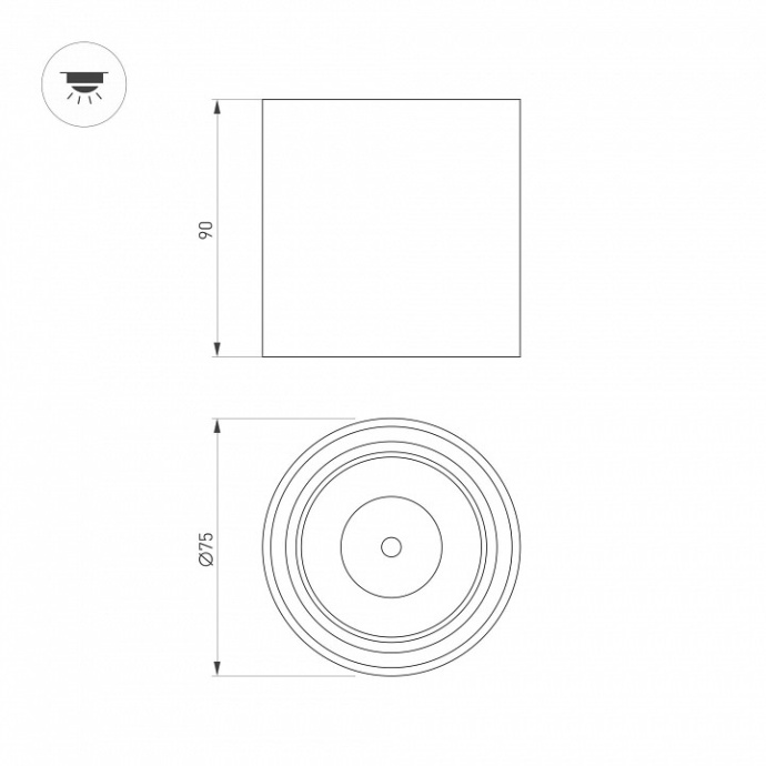 Потолочный светодиодный светильник Arlight SP-Salt-R75-8W Day4000 039376 - 2