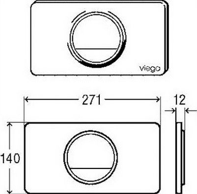 Кнопка смыва Viega Visign for Style 13 654498 белая - 1