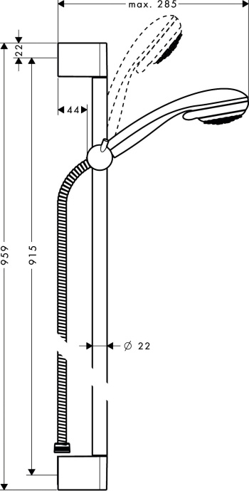 Душевой гарнитур Hansgrohe Crometta 85 27729000 Unica Crometta - 4