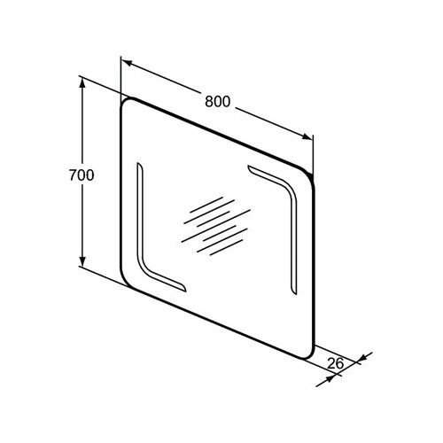 Зеркало Ideal Standard MIRROR&LIGHT 80  T3351BH - 1