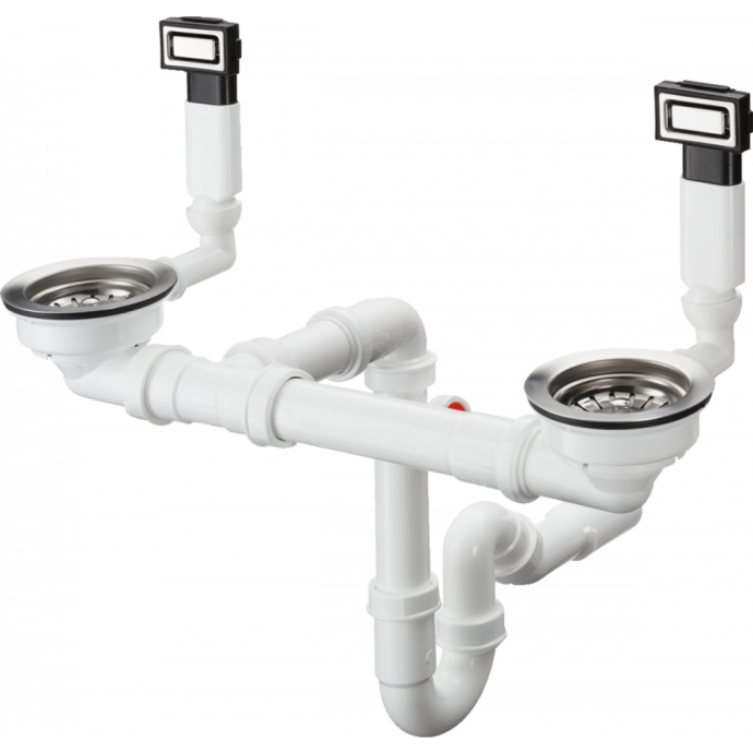 Слив-перелив для кухонной мойки Hansgrohe D15-10 с ручным управлением нержавеющая сталь 43922800 - 0
