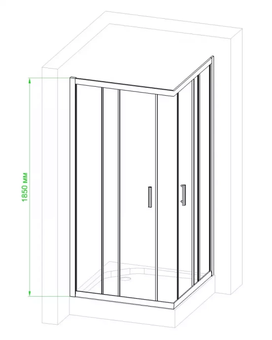 Душевой уголок Royal Bath HPD 90х90 профиль белый стекло матовое RB90HPD-C - 2