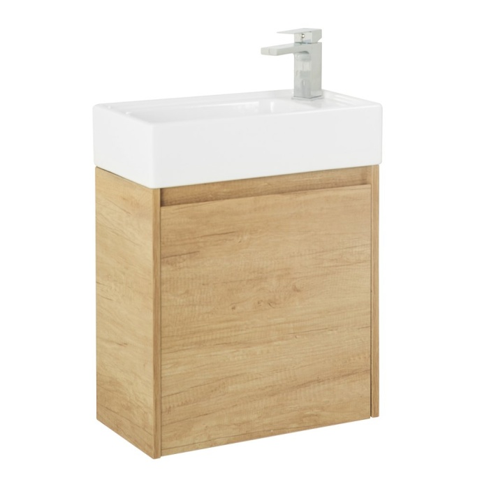 Тумба с раковиной Belbagno Kraft Mini 50 R светлое дерево - 0