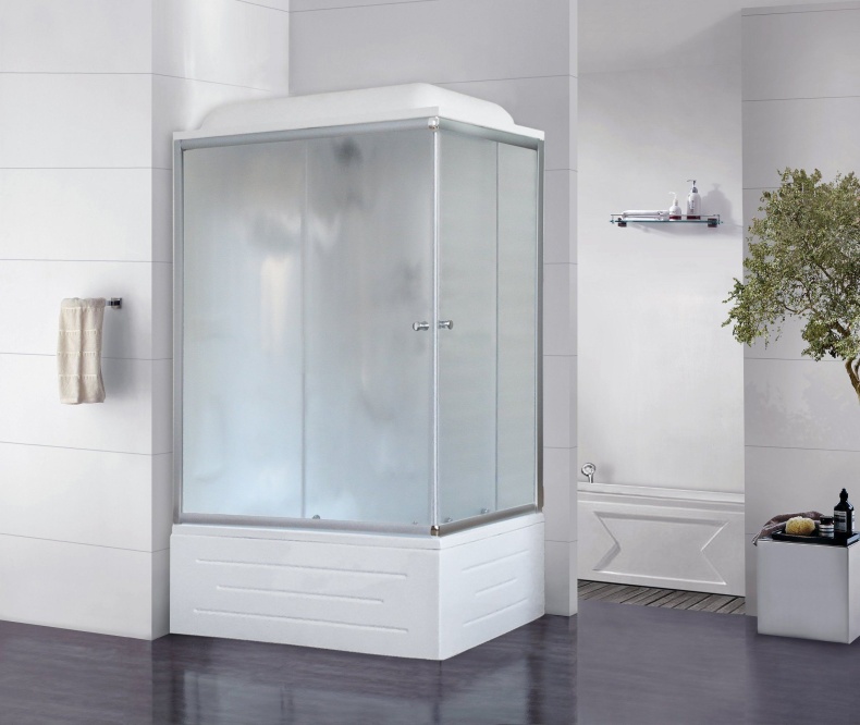 Душевая кабина Royal Bath 100х80 левая белая стекло матовое RB8100BP1-M-L - 1