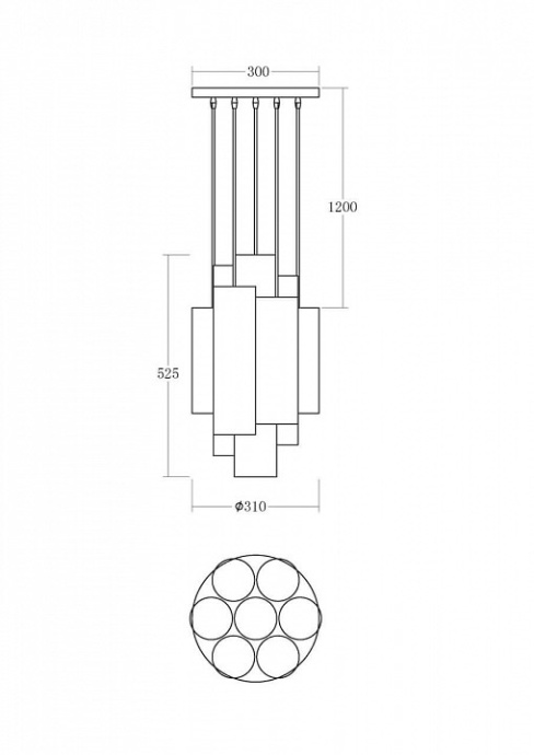 Подвесной светильник Vele Luce Miele VL2093P07 - 1