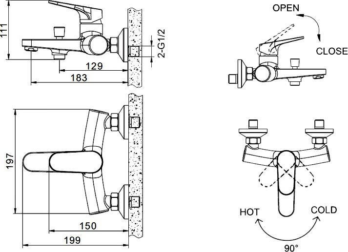 Душевой комплект Bravat Eler F00450CP 3 в 1 - 4