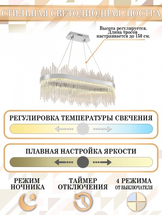 Подвесной светильник Natali Kovaltseva Smart Нимбы LED LAMPS 81265 - 4