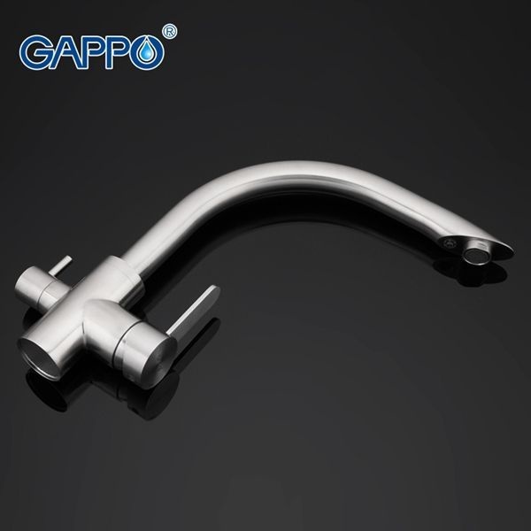 Смеситель для кухни Gappo стальной G4399 - 5