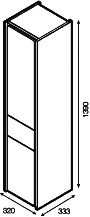 Шкаф-пенал Roca Ronda белый глянец, антрацит, R ZRU9302967 - 7