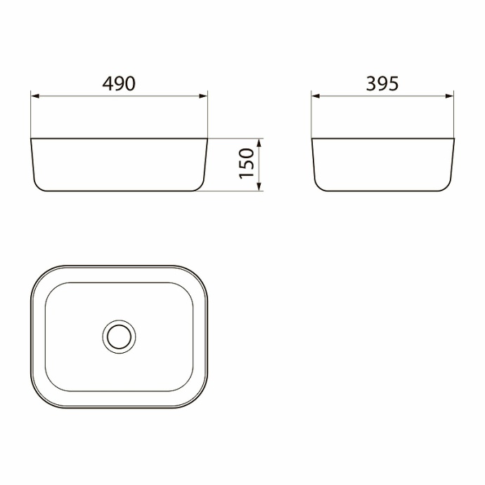 Накладная раковина Point Афина 50 белая PN43041 - 2