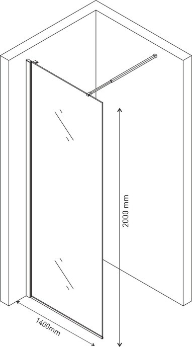 Душевая перегородка Berges Wasserhaus Sky 140x200, профиль хром сильвер 064007 - 2