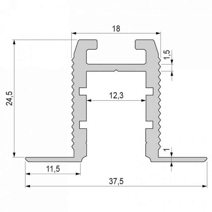 Профиль накладной Deko-Light ET-03-10 975475 - 2