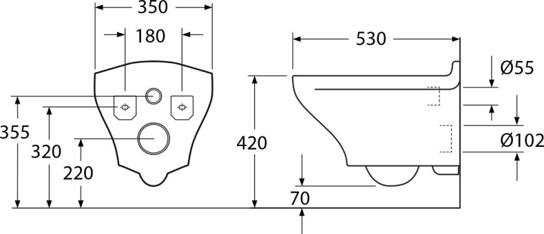 Унитаз подвесной Gustavsberg Estetic Hygienic Flush черный GB1183300S0030 - 5