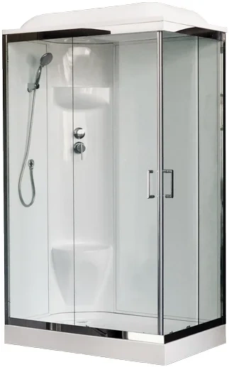 Душевая кабина Royal Bath HP 120х80 L стекло прозрачное задняя стенка белая RB8120HP6-WT-CH-L - 0