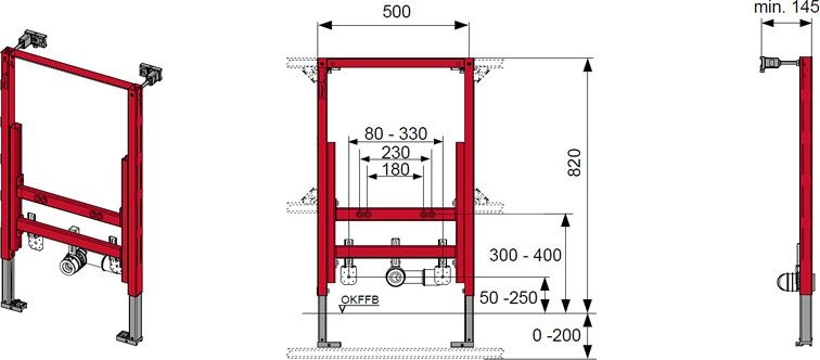 Система инсталляции для биде TECE TECEprofil 9330005 - 3