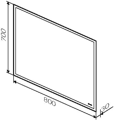 Зеркало AM.PM Gem 80 подсветка по периметру m91amox0801wg - 5