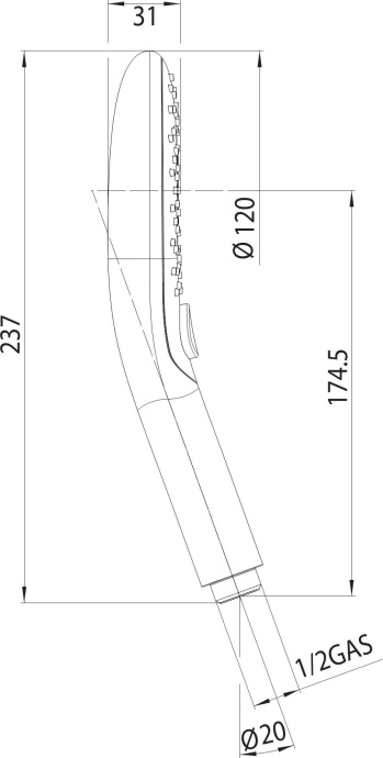 Душевая лейка Bossini Syncronia  B00800.030 - 11