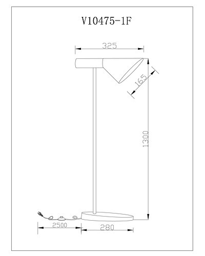 Торшер Moderli Turin V10475-1F - 2