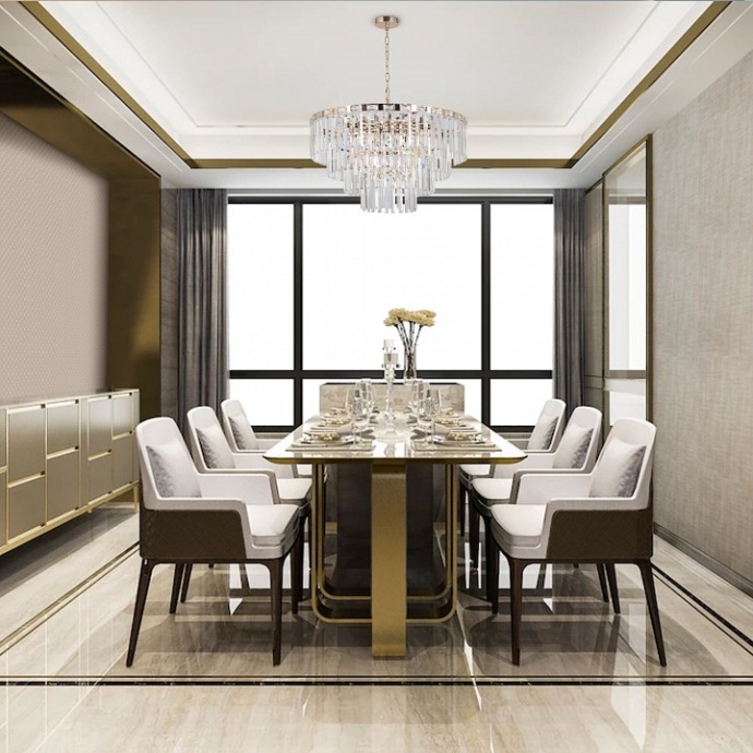 Подвесная люстра Eurosvet Elegante 10130/10 золото/прозрачный хрусталь Strotskis - 2