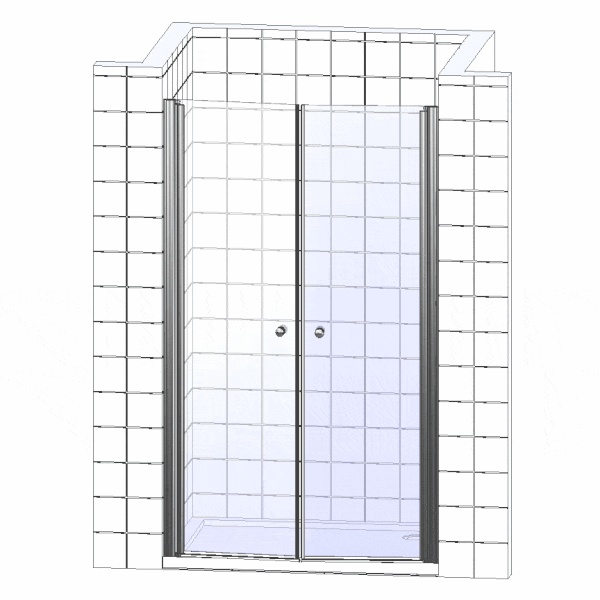 Душевая дверь в нишу Cezares Elena W B2 140 C Cr ELENA-W-B-2-140-C-Cr - 5