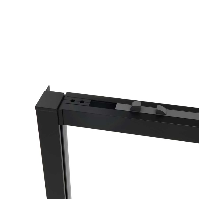 Душевой уголок Vincea Slim Soft 100х90 профиль черный стекло прозрачное  VSR-1SS9010CLB - 4