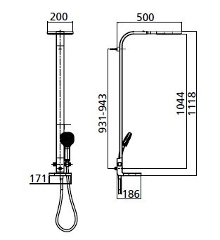 Душевой гарнитур Ideal Standard Senses  T2434AA - 1